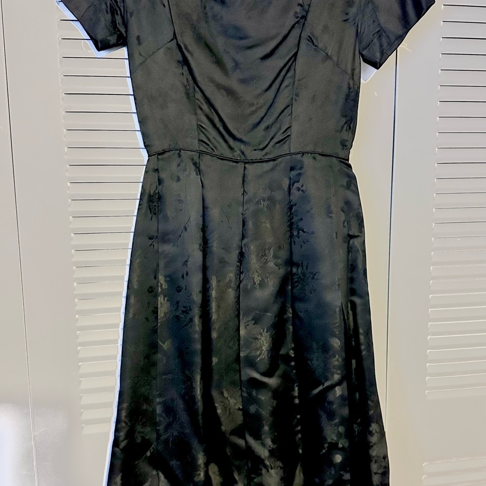Elegant Black Satin Dress